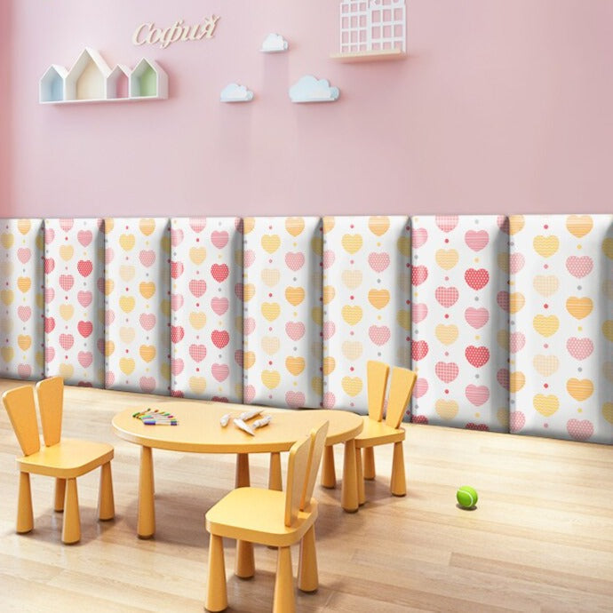 Hearts of Love Kids Wall Padded Safety Cushions