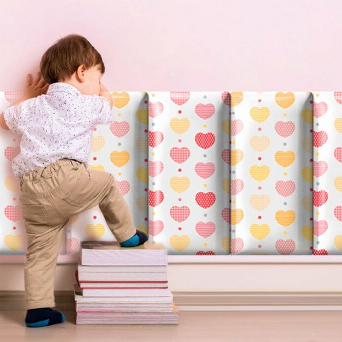 Hearts of Love Kids Wall Padded Safety Cushions