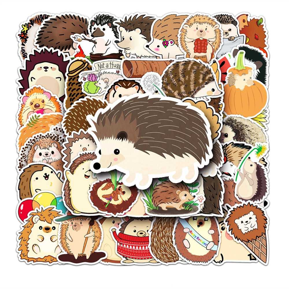 Hedgehog Stickers Pack | Famous Bundle Stickers | Waterproof Bundle Stickers