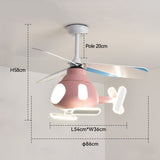 Hubschrauber-Deckenleuchte und Ventilator für Kinderzimmer