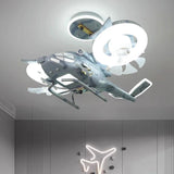 Plafonnier rotatif pour enfants, hélicoptère avec 2 ventilateurs