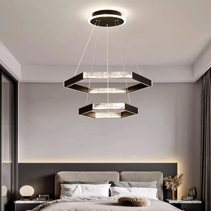 Hexa Chamber Living Room Chandelier