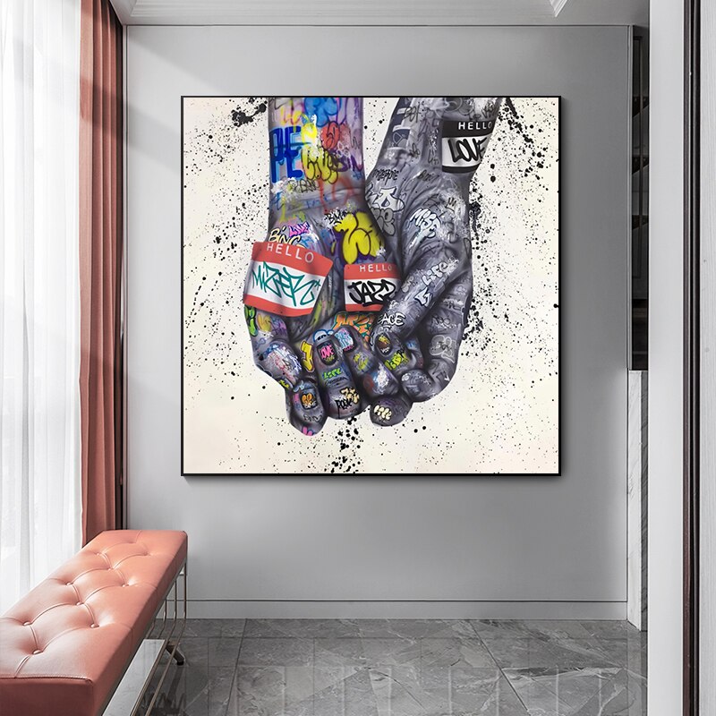 Holding Hands Canvas Art - Embrace Love and Connection