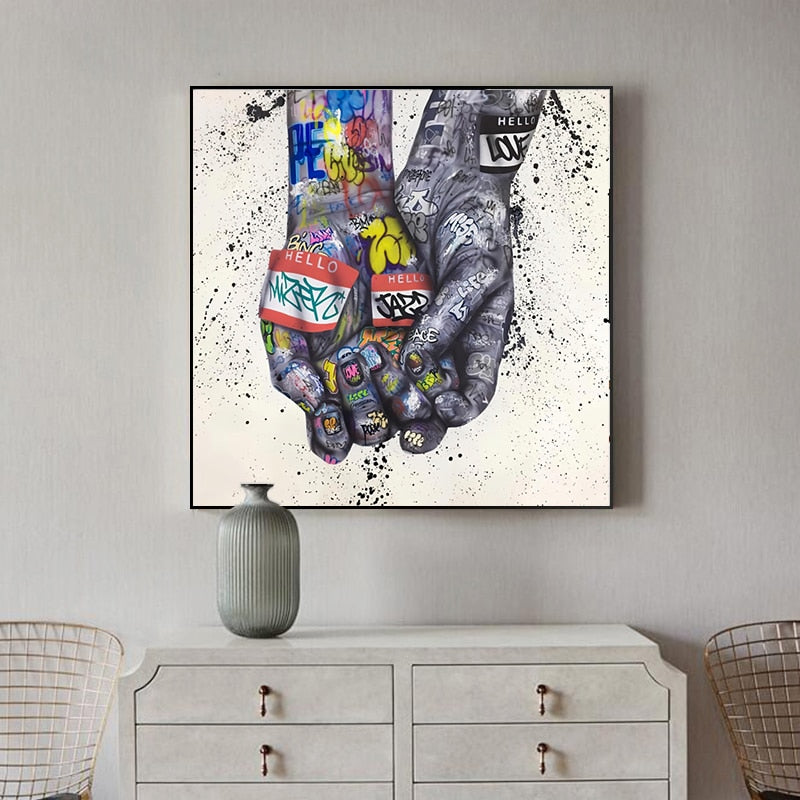 Holding Hands Canvas Art - Embrace Love and Connection