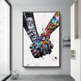 Holding Hands Inspiration Artwork Canvas Wall Art