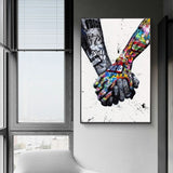 Holding Hands Inspiration Artwork Canvas Wall Art