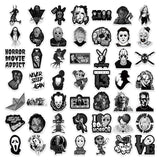 Horror Movie Sticker Black and White Stickers Pack | Famous Bundle Stickers | Waterproof Bundle Stickers