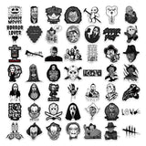 Horror Movie Sticker Black and White Stickers Pack | Famous Bundle Stickers | Waterproof Bundle Stickers