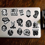 Horror Movie Sticker Black and White Stickers Pack | Famous Bundle Stickers | Waterproof Bundle Stickers