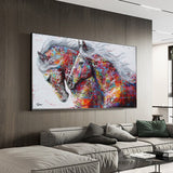 Art sur toile de chevaux : beauté équestre captivante