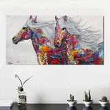 Art sur toile de chevaux : beauté équestre captivante