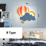 Hot Air Balloon Cloud Wall Light | Kids Room Hot Air Balloon Cloud Wall Light