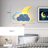 Hot Air Balloon Cloud Wall Light | Kids Room Hot Air Balloon Cloud Wall Light