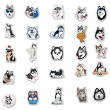 Cute Pet Husky Graffiti Waterproof Sticker