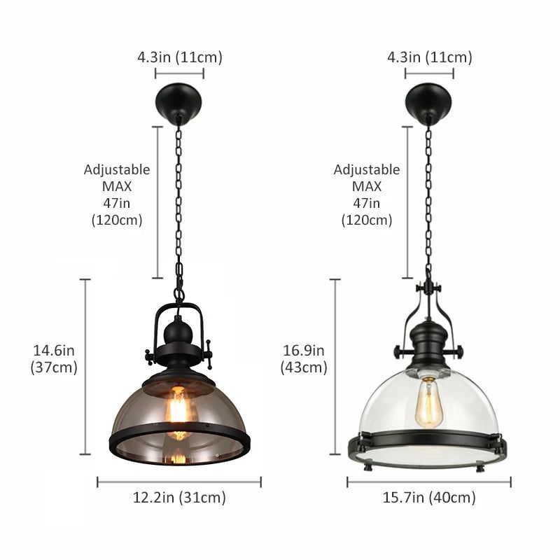 Illuminate Your Space with Vintage Charm – Iron LED Pendant Lights