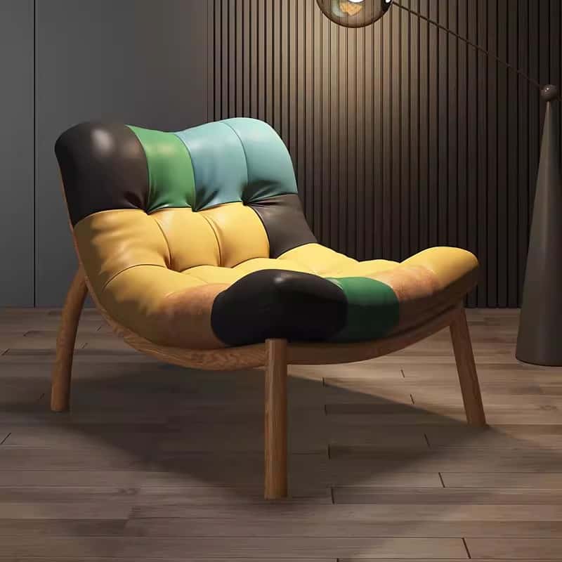 Italienischer Designer-Lazy-Stuhl aus Rindsleder