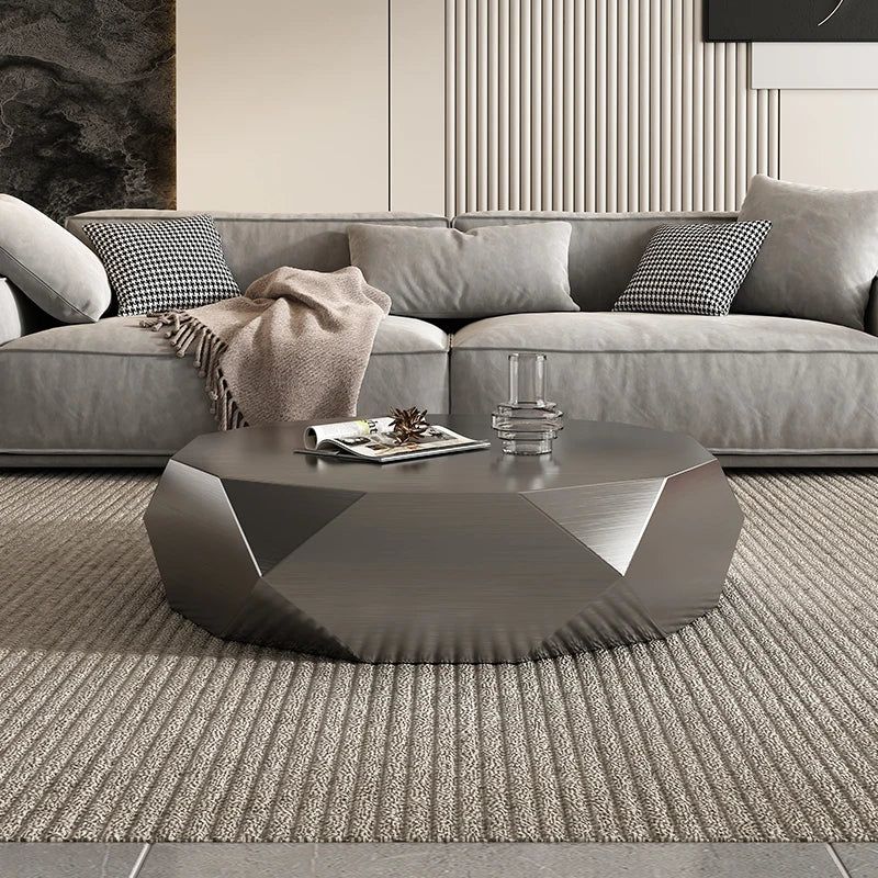 Italian Designer Auxiliar Metal Coffee Table