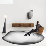 Italian Designer Oval Linear Rug