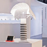 Italian Shogun Table Lamp: Modern Stripe Grid Desk Light