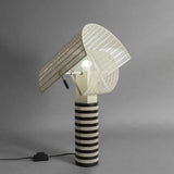 Italian Shogun Table Lamp: Modern Stripe Grid Desk Light