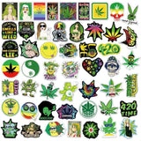 Spoof Character Leaves Smoking Stickers Pack | Famous Bundle Stickers | Waterproof Bundle Stickers