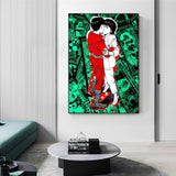 Japan Wall Art Kaneda & Kei Kiss Canvas Wall Art