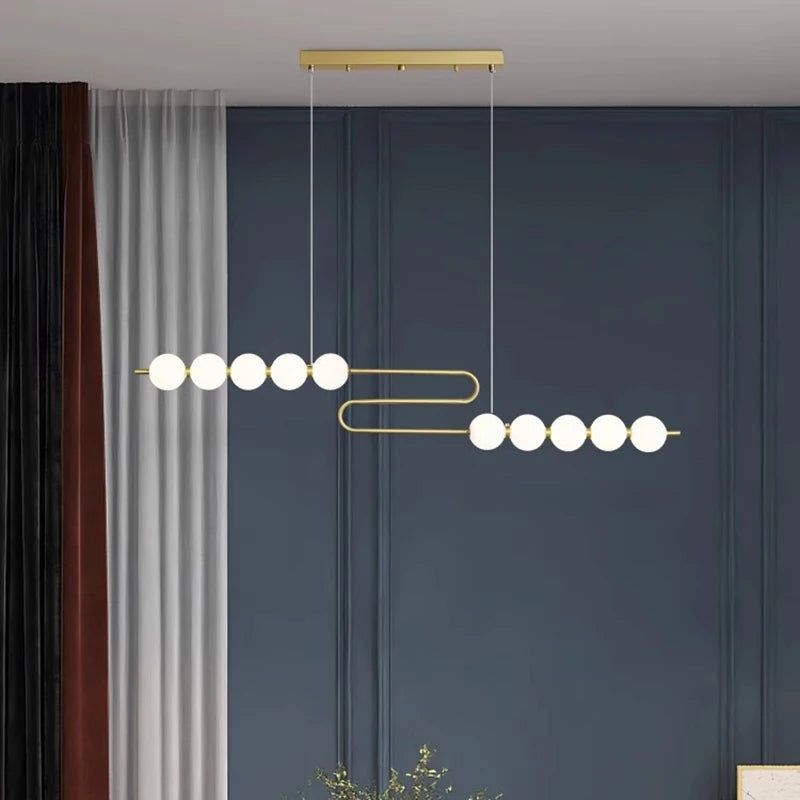 Lustre suspendu pour îlot de cuisine Jewel Globes