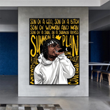 Art mural sur toile Jid Rapper : décoration hip-hop vibrante