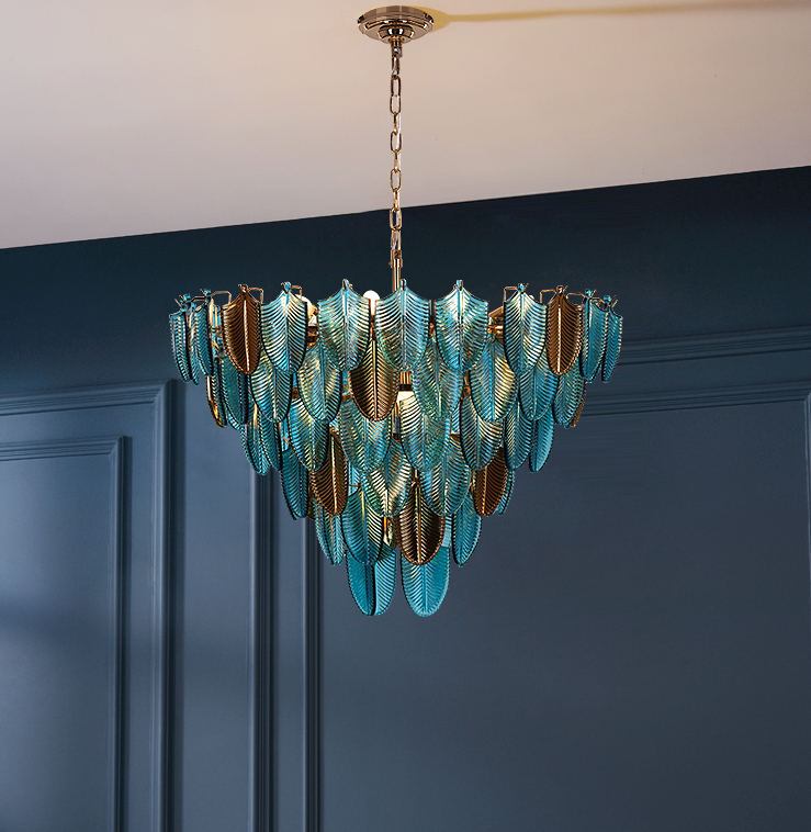 K9 Crystal Leaf Chandelier: Exquisite Lighting Fixture