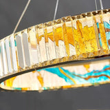 Lustre LED de luxe en cristal K9 - Élégance en cristal multicolore