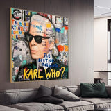 Karl Lagerfeld Poster – Meister-Leinwand-Wandkunst