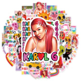Karol G Singer Stickers Pack - Décor vibrant et amusant pour les fans 