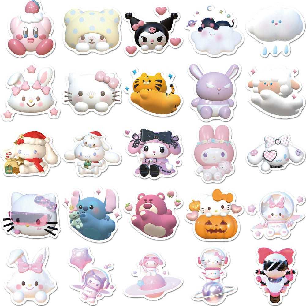 Kawaii Stickers Pack | Famous Bundle Stickers | Waterproof Bundle Stickers