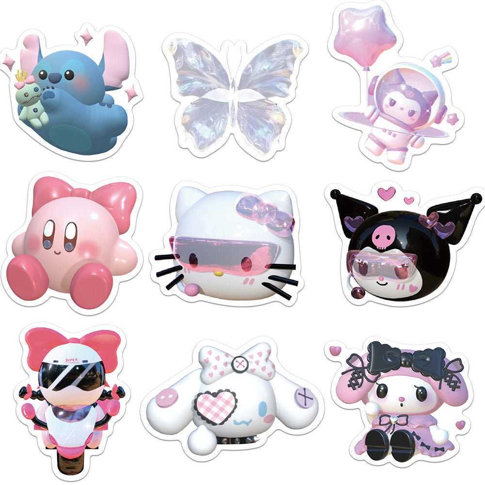 Kawaii Stickers Pack | Famous Bundle Stickers | Waterproof Bundle Stickers