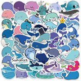 Cute Whale Animal Anime Stickers Pack | Famous Bundle Stickers | Waterproof Bundle Stickers