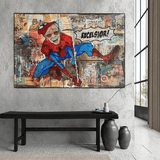 KFC Colonel Harland Sanders en toile murale Art Spiderman