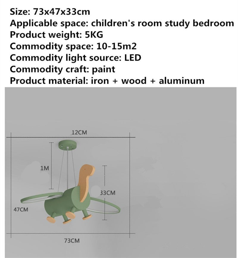 Plafonnier Dinosaure pour Enfants - Décoration de Chambre Amusante pour Enfants