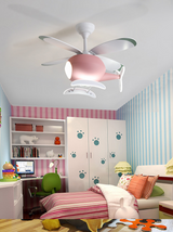 Plafonnier hélicoptère pour chambre d'enfant avec ventilateur