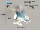 Kids' Nursery Helicopter Ceiling Light with Fan