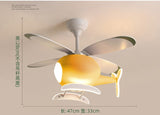 Kids' Nursery Helicopter Ceiling Light with Fan