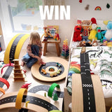 Kinder-Kinderzimmer-Straßenbahn-Puzzle – Straßenbau-Autobahn