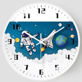 Kids Room Astronaut Space Wall Clock