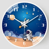 Horloge murale espace astronaute pour chambre d'enfant