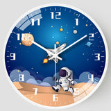 Horloge murale espace astronaute pour chambre d'enfant