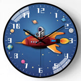 Kids Room Astronaut Space Wall Clock