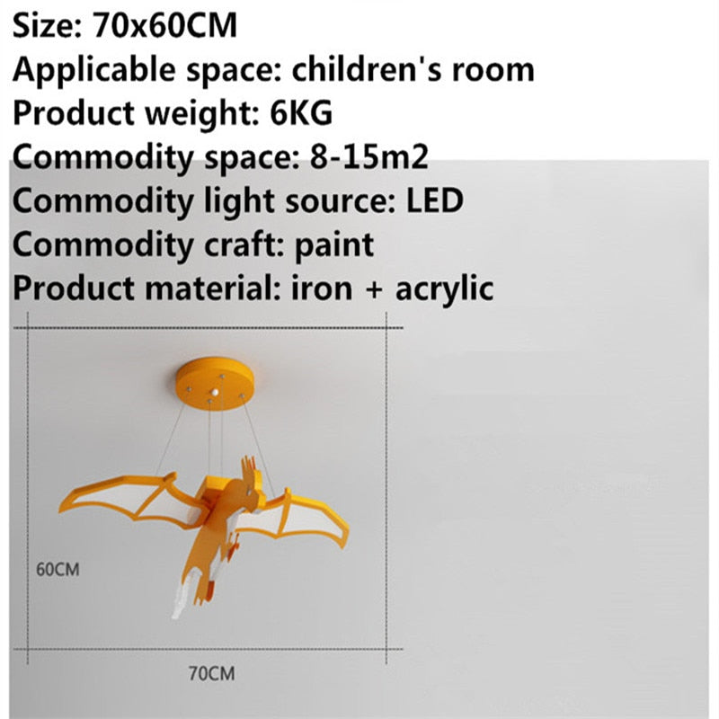 Kids Room Dino Light - Lustre de plafond de dinosaure
