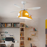 Kids Room Helicopter Ceiling Fan with Light - Art Deco Style