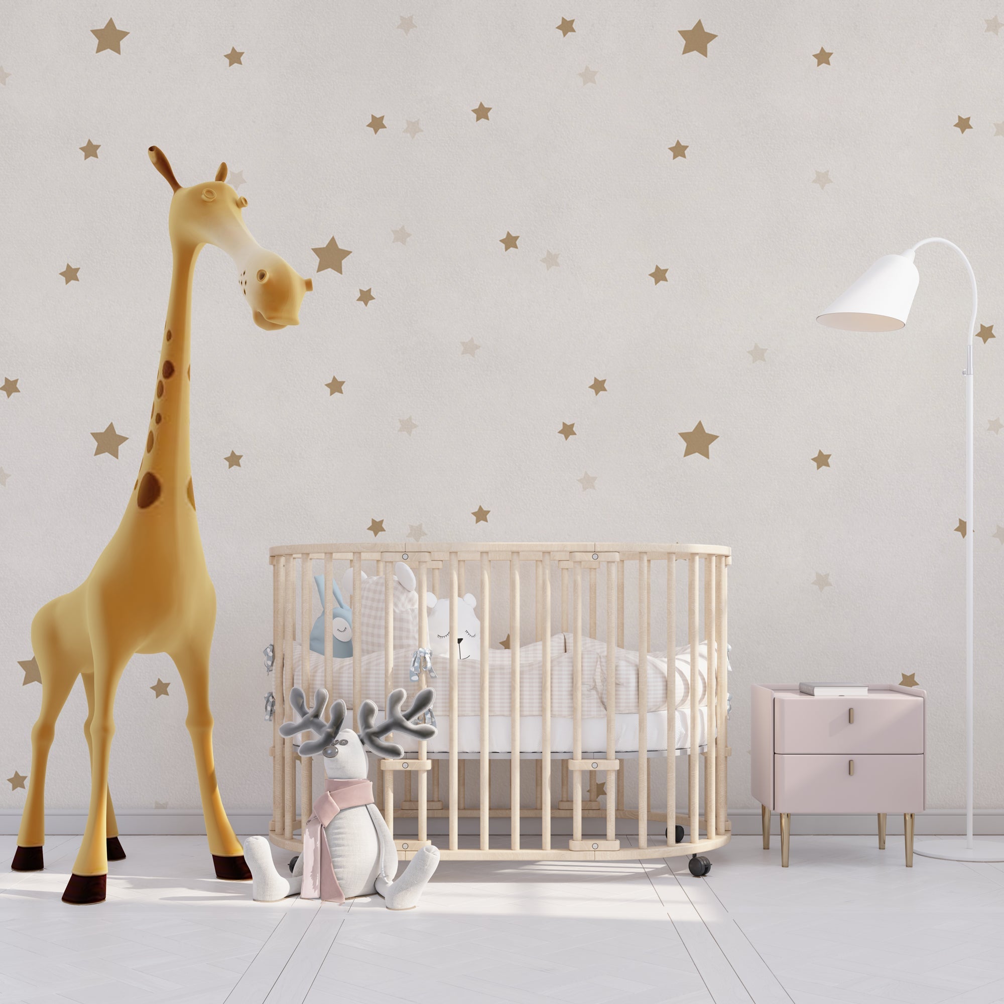 Kids Room Wallpaper Mural - Daylight Stars