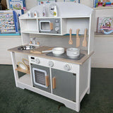 Kids Wooden Kitchen | High Grade Family Kitchen Combination |Pretend Playreal Simulation Cooking Set