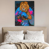 Art mural sur toile King Lion Boxer